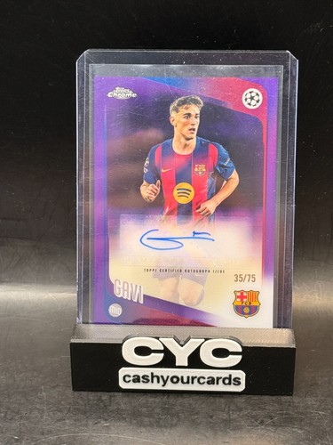Gavi Auto Purple /75 #CA-G 2025-26 Topps Chrome UCC