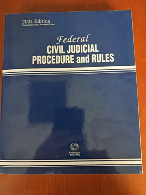 New 2024 Federal Civil Judicial Procedure and Rules - Thomson Reuters