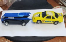 TYCO GOTHAM CITY CHASE SLOT CAR SET OF 2 CARS  BATMAN JOKER