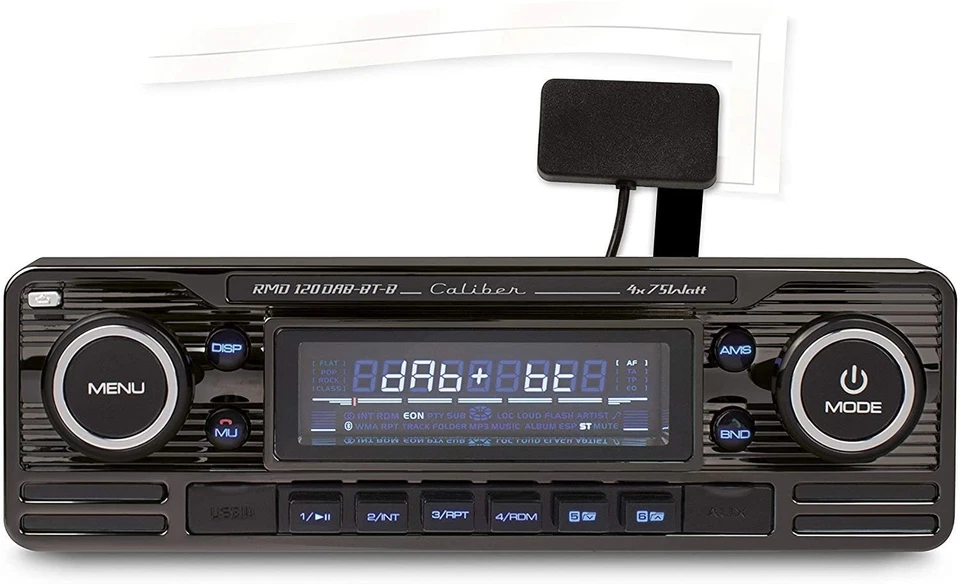 Caliber RMD120DAB-BT DAB+ USB Bluetooth MP3 Autoradio Tuner Oldtimer Retro black - Bild 4 von 4