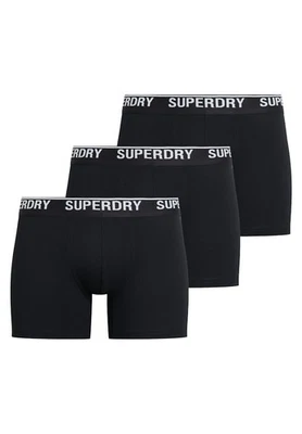 Superdry Boxer Shorts 3 Pack Underwear Mid Length Triple Pack Black White