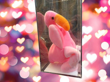 TY BEANIE BABY PINKY THE FLAMINGO 3RD/1ST GEN AUTHENTICATED MQ