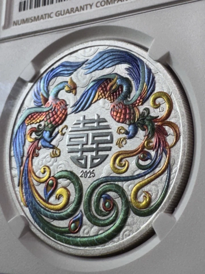 2025-P Australia $1 Myths & Legends Double Phoenix Vivid Graded MS 70 by NGC - Image 3 of 4