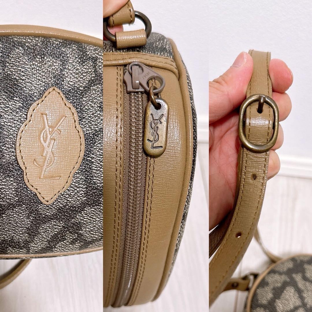 Borsa a tracolla Yves Saint Laurent YSL tracolla PVC pelle marrone usata autentica