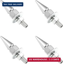 4 PCS Spikes License Plate Screws for Car, Anti Theft Spike Shape Aluminum Car P