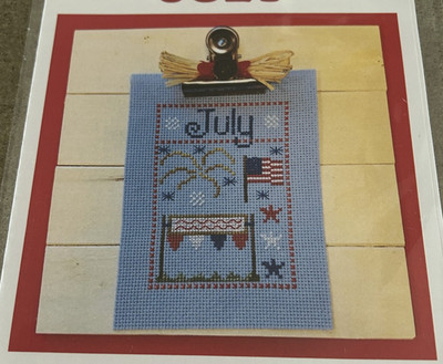 Pickle Barrel Designs Cross Stitch Pocket PATTERN only July