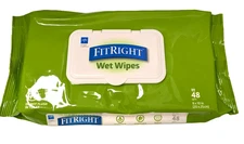 10 Packs FitRight Personal Cleansing Wipes (Flip Top Lid)