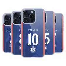 CHELSEA FC 2025/26 PLAYERS HOME KIT 1ST GROUP GEL CASE FOR APPLE iPHONE PHONES