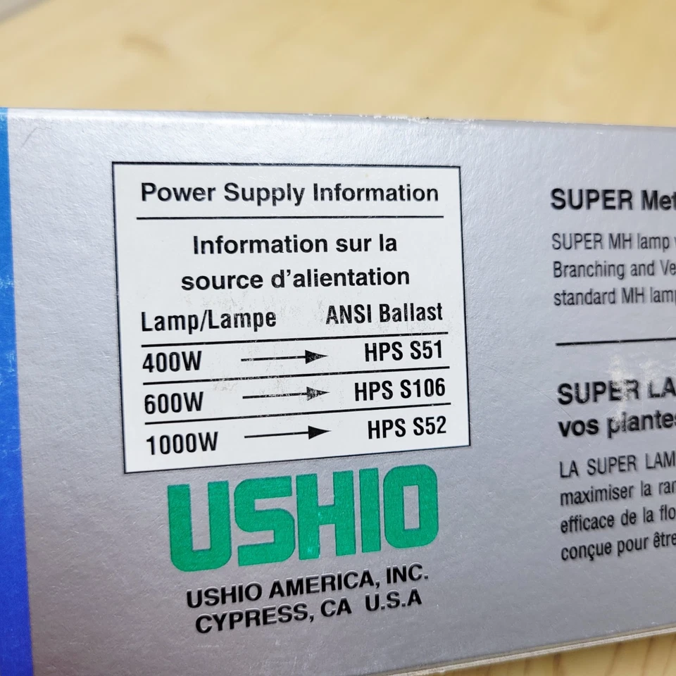 Ushio HiLux Gro MH Blue 600w Metal Halide Hortilux Light Lamp Bulb - Image 3 of 4