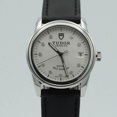 TUDOR GLAMOUR 36 AUTOMATIK HERREN UHR 55000 36 MM STAHL BRILLIANTEN T114