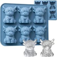 Highland Cow Ice Cube Tray Mini Silicone Ice Mould Gift for Him Dad Fathers Day