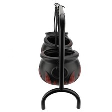 Witches Cauldron Candy Serving Bowl Decor Black Plastic Witches Cauldron Decor