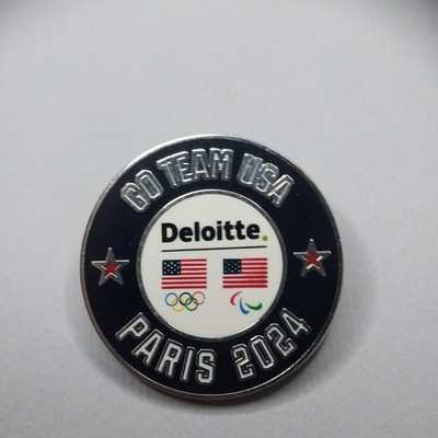 Go Team USA Deloitte Paris 2024 Olympics Pin Pinback