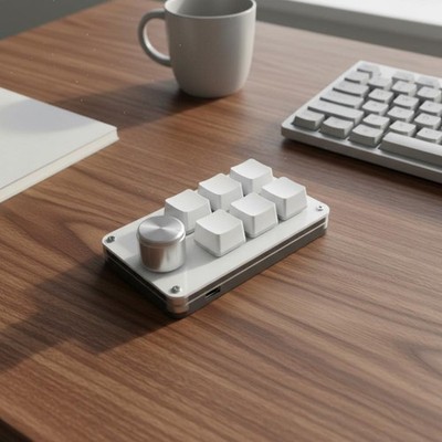 Customizable Keypad with Knob Design Quick Commands Mechanical Macro Keypad