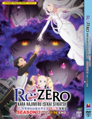 ANIME~DVD RE:ZERO KARA HAJIMERU ISEKAI SEIKATSU SEASON 3 VOL.1-16 END *ENG SUBS*