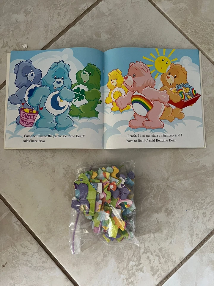 Rompecabezas de 25 piezas Care Bears “Daisy Days” y libro “Lucky Day” completo vintage Foto 3 de 3