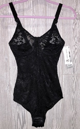 JOAN VASS SHAPEWEAR Firm Control BLACK Lace Bodysuit BodyBriefer NEW Womens Sz M - Picture 3 of 7