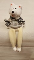 Kantensitzer EisbäR Baumwollschal Weihnachtsdeko Winterdeko Weihnachten X-Mas
