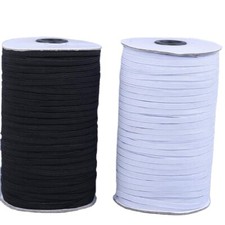5MM WHITE FLAT WOVEN ELASTIC 2M 5M 10M 20M SEWING MAKING FACE MASKS CORD PPE