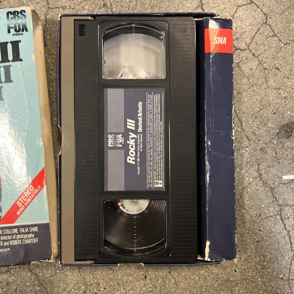 1982 Rocky III - 3 VHS Tape - CBS Fox Video Big Box Red Label Pull Out - Image 2 of 4