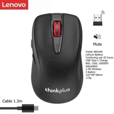Original Lenovo Thinkplus WL200Pro 2.4G Wireless Silent Mouse For Laptop PC