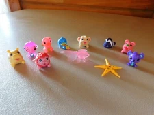 Lot of 11 Mix and Match Shopkins Animals & from the Sea Fishes & Starfish