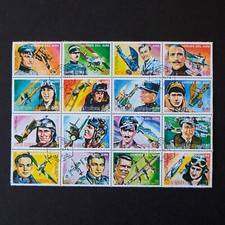 FAMOUS PILOTS Thematic Postage Stamps Mini Sheet Eq. Guinea - C96
