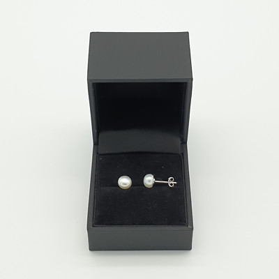 Perlen Ohrstecker Bouton Süßwasserzuchtperlen 925 Sterlingsilber rhodiniert