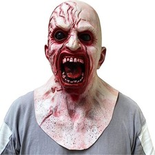 Zombie Mask Latex Halloween Cosplay Party Realistic Face Masks Headgear Scary