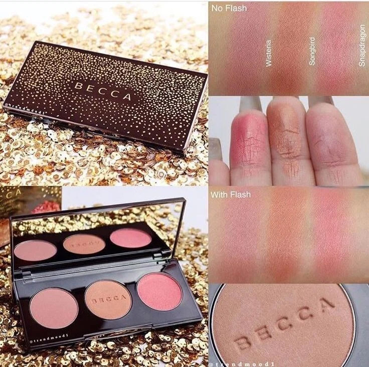 BECCA Blushed with Light Blush Trio Palette Wisteria Songbird Snapdragon 13.1g - Image 2 of 4