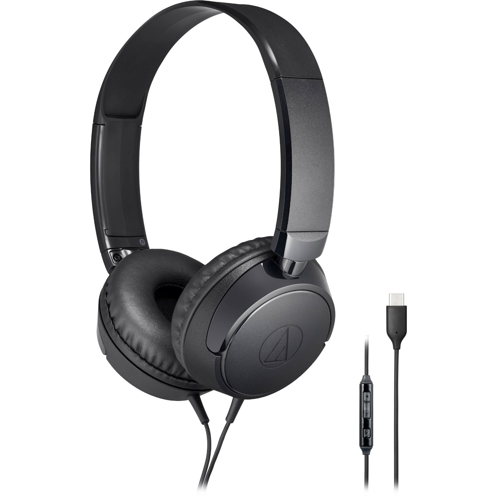 Audio-Technica Consumer ATH-S120C On-Ear USB-C Headphones (Black)