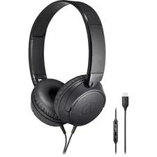 Audio-Technica Consumer ATH-S120C On-Ear USB-C Headphones (Black)