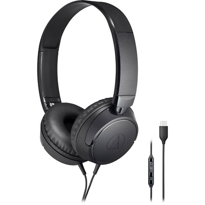 #ad Audio Technica Consumer ATH S120C On Ear USB C Headphones Black $32.00
