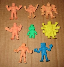 Lot of 8 Vintage Japanese Kinnikuman Keshi-gomu Muscle M.U.S.C.L.E. Kinkeshi