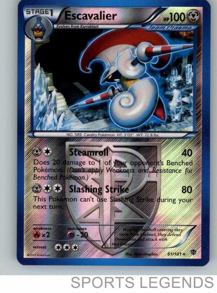 2013 pokemon Plasma Blast reverse rare Escavalier 61/101