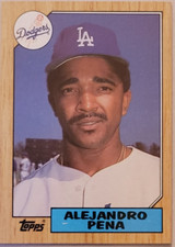 1987 Topps Alejandro Pena 787 Los Angeles Dodgers Near Mint MULTIPLE ERROR CARD