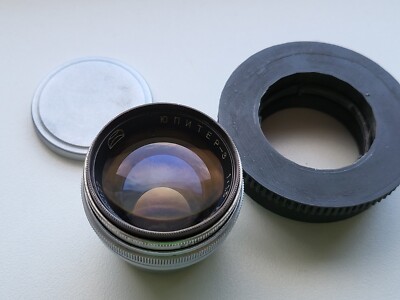 1958! Soviet Jupiter 3 5cm 50mm f/1.5 f1,5 Red P Lens Kiev Contax RF w/ adapter