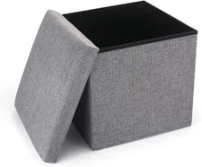Storage Ottoman with Padded Seat Use as Foot Rest or Small Coffee Table Size Lg