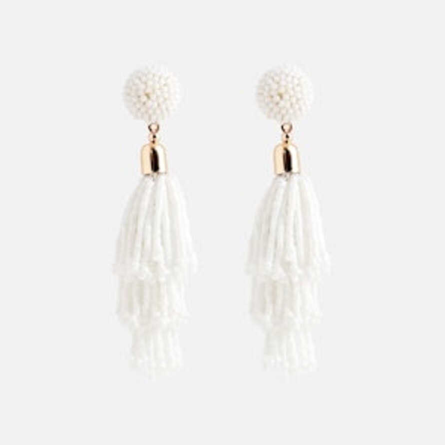Panacea White Earrings NIB