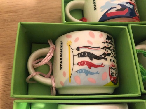 Japan set of 5 Starbucks mini Mug 2oz ORNAMENT You Are Here Spring summer Autumn - Picture 10 of 14
