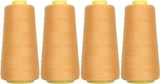 4 BIG CONES LIGHT GOLD SEWING THREAD 2750 YD TEX 27 40S/2-THREADART
