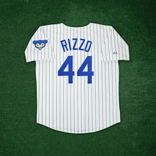 Anthony Rizzo 1958 Chicago Cubs Men's Ivory Cooperstown Home Jersey w/ Patch