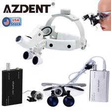 Dental Medical Surgical Binocular Loupes Magnifier 3.5X/Portable LED Headlight