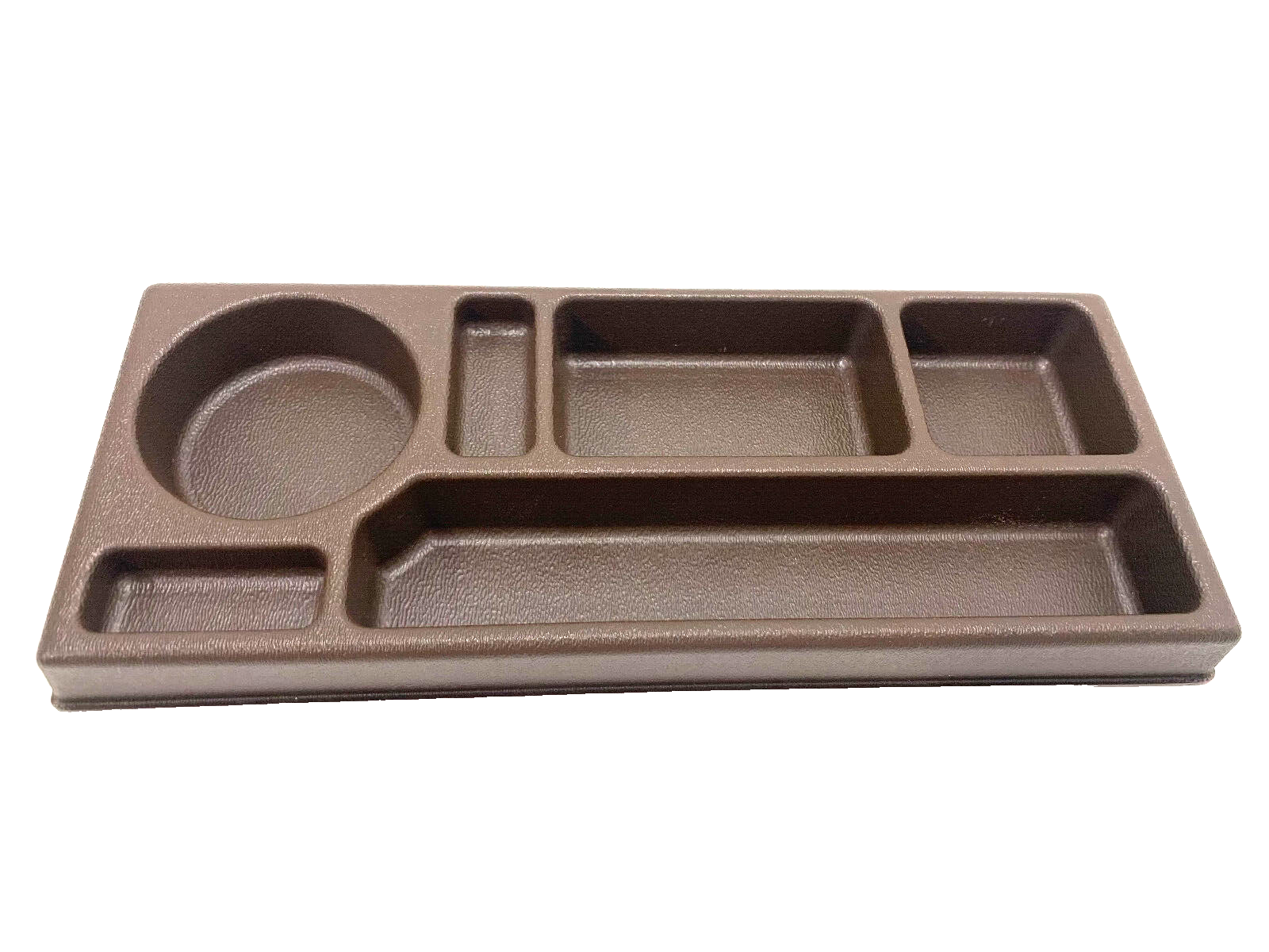 MCM Plastic Drawer Organizer Tray brown office desk insert molded VTG