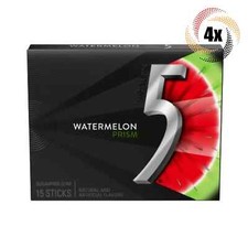 4x Packs 5 Gum Watermelon Prism Flavor | 15 S...