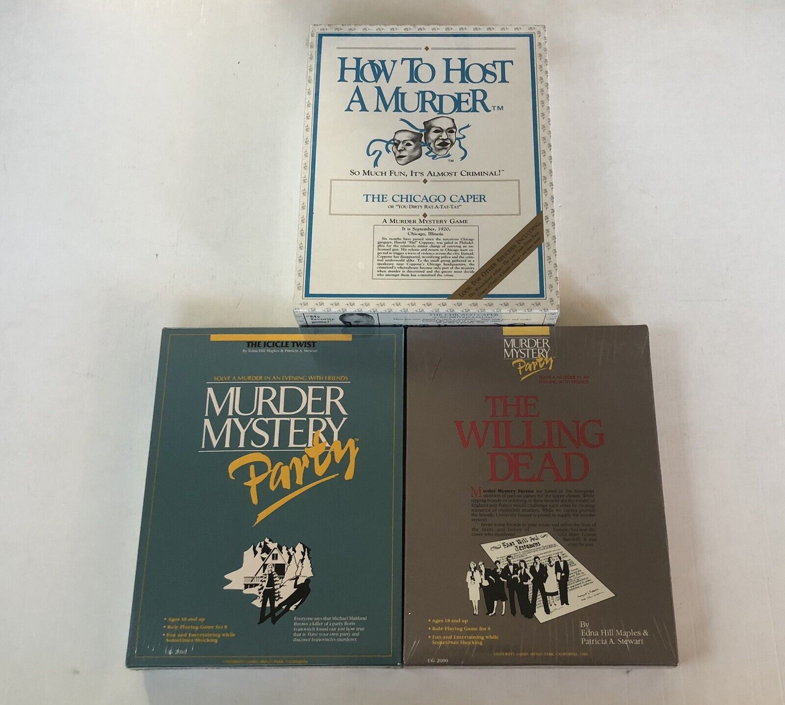 Vintage Game Lot How To Host A Murder The Willing Dead Murder Mystery Party 80s