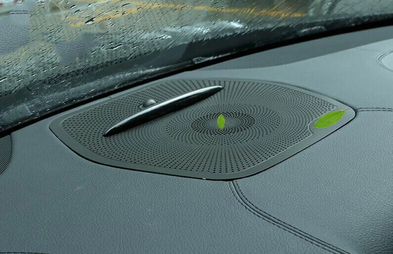 适用于奔驰 ML GL 2012 - 2016 黑色铝制控制台仪表板扬声器环装饰 1 件 — 第 4/4 张图片