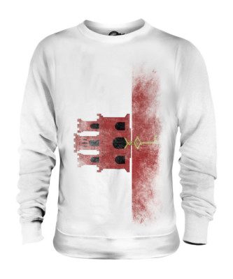 GIBRALTAR FADED FLAG UNISEX SWEATER TOP FOOTBALL GIFT SHIRT CLOTHING JERSEY