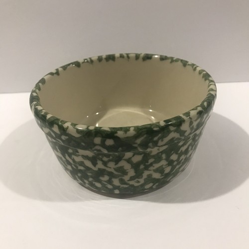 Roseville Pottery Green Spongeware 5" Bowl by The of Gerald E