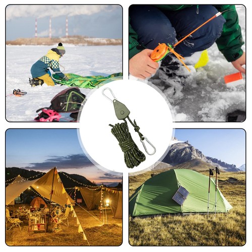2 X Camping Zelt Spannseil Max 440 Pfund Spanner Befestigung Wind Seil Schnalle - Bild 9 von 9